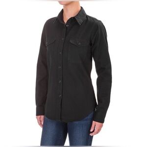 Filson | Drill Chino Twill Long Sleeve | Black |‎ Women’s Size Small